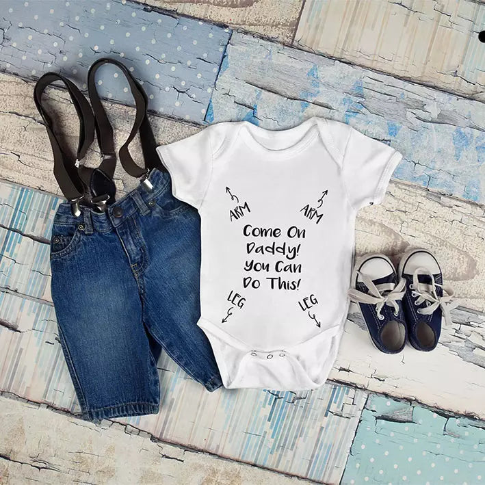 Personalised 'Come On Daddy You Can Do This' Babygrow