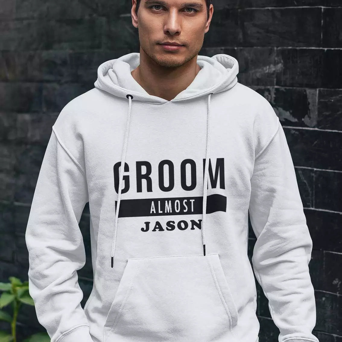 Personalised 'Groom - Almost' Hoodie - Add Name