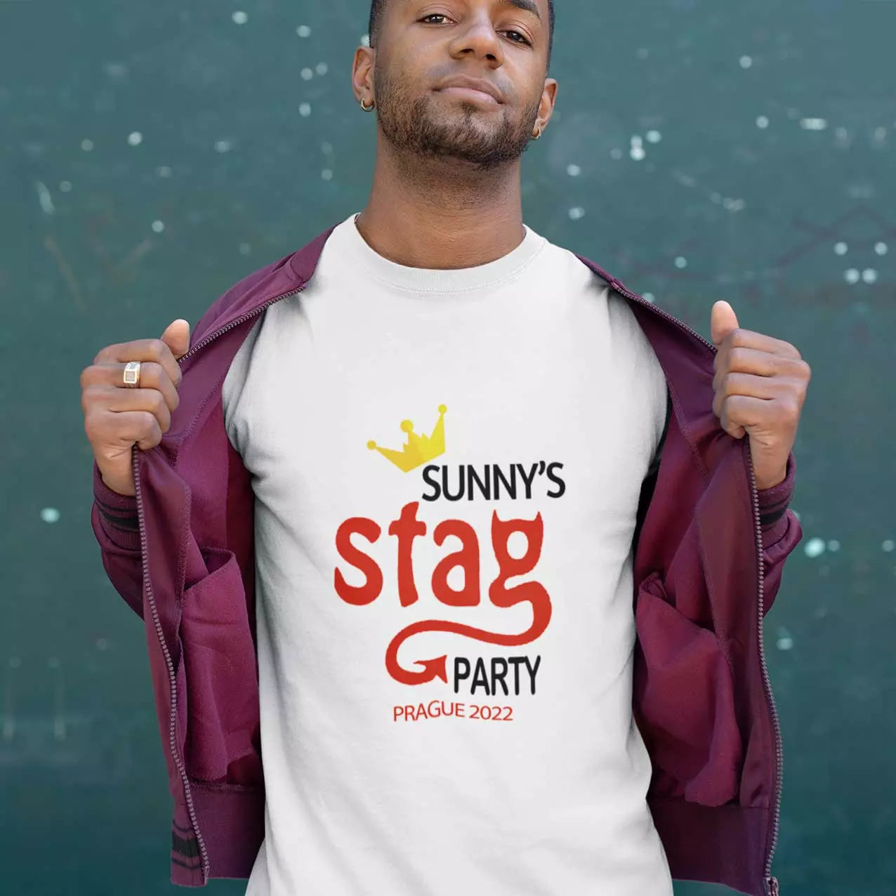 Personalised Stag Party t-Shirt - Add Name, Location & Year