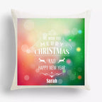 Personalised 'Merry Christmas & Happy New Year' Cushion
