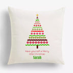 Personalised Christmas Tree Cushion - Add Name