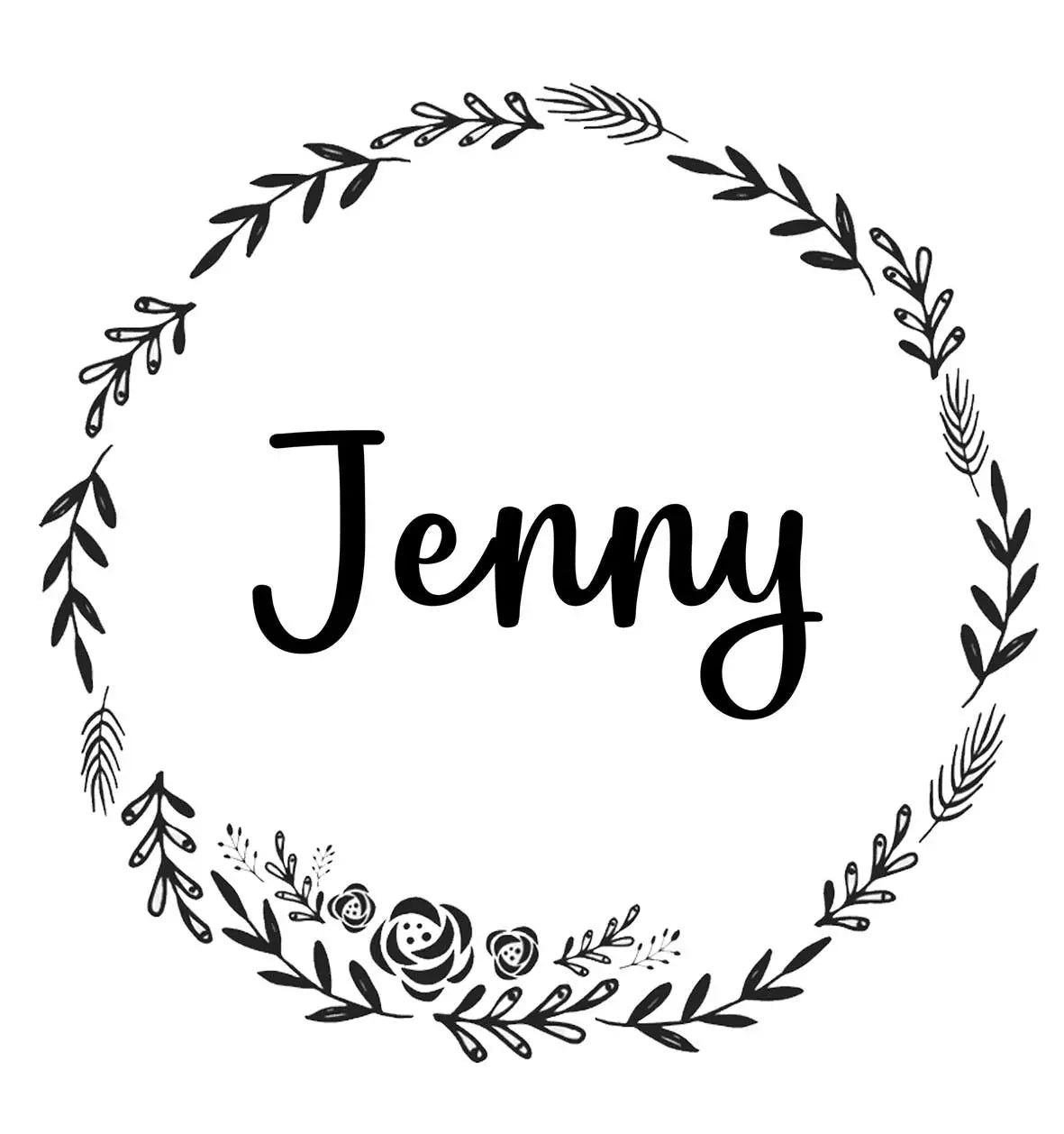 Personalised Pocket Bib with a Wreath Design - Add Name