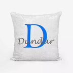Personalised Sequin Magic Cushion For Him - Add Initial
