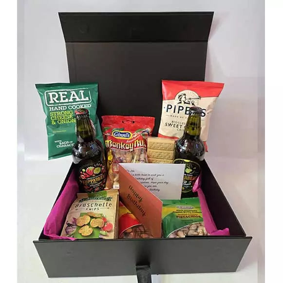 Luxury Kopparberg Premium Cider and Snacks Hamper with Personalised Card