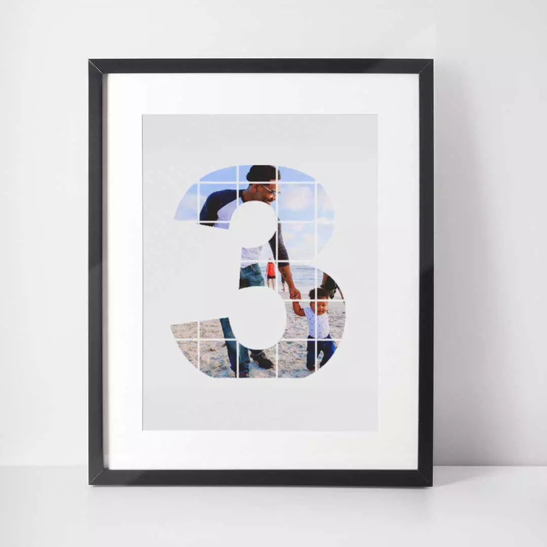Personalised Photo Wall Art - 3 Years