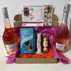 Kylie Minogue Rose Prosecco and Snacks Hamper with Personalised Christmas Card