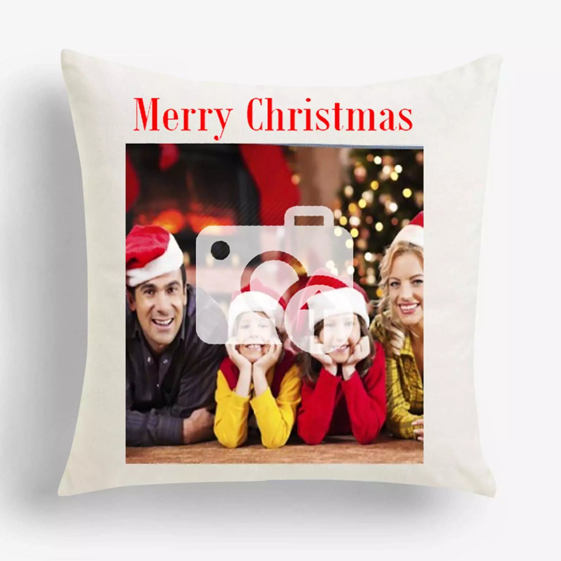 Personalised Photo Christmas Cushion - Upload Your Photo
