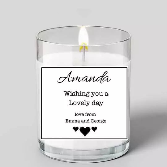 Personalised Scented Candle with Lid - Add Message