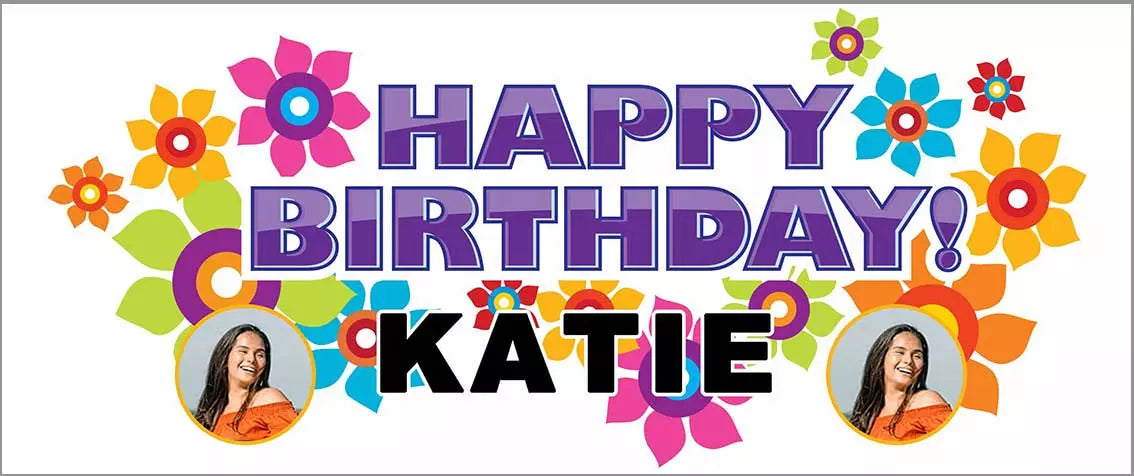 Personalised Birthday Banner with Photos and Name