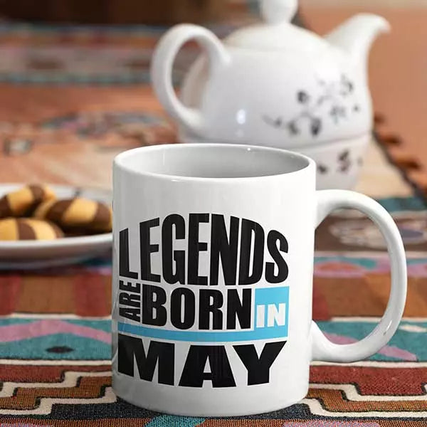 Legends are Born in May - Personalised Birthday Mug