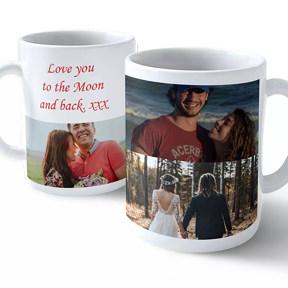 Photo Collage Personalised Mug - Add Photos & Text/Name