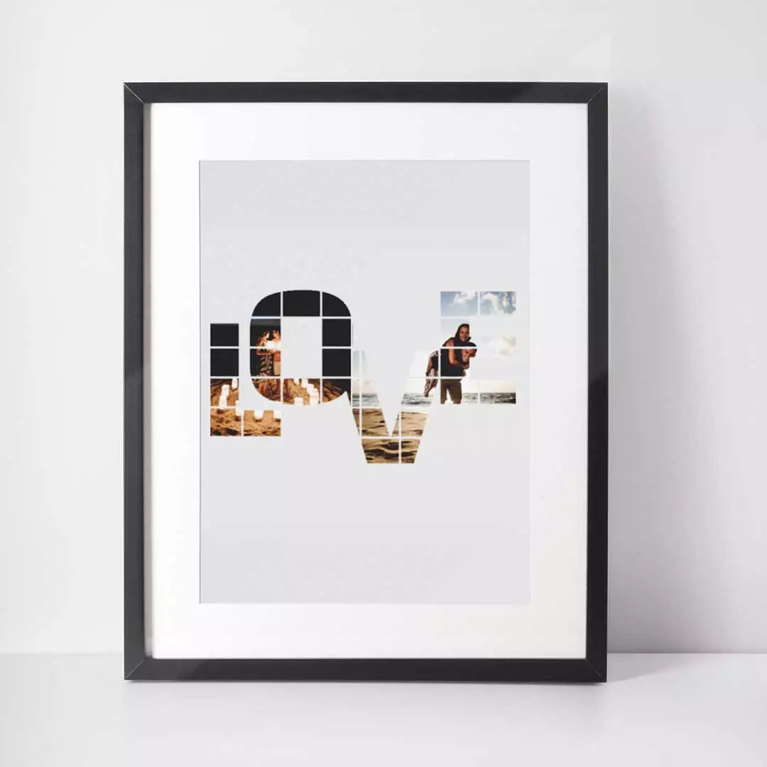 LOVE' Photo Wall Art - Personalise with Photos