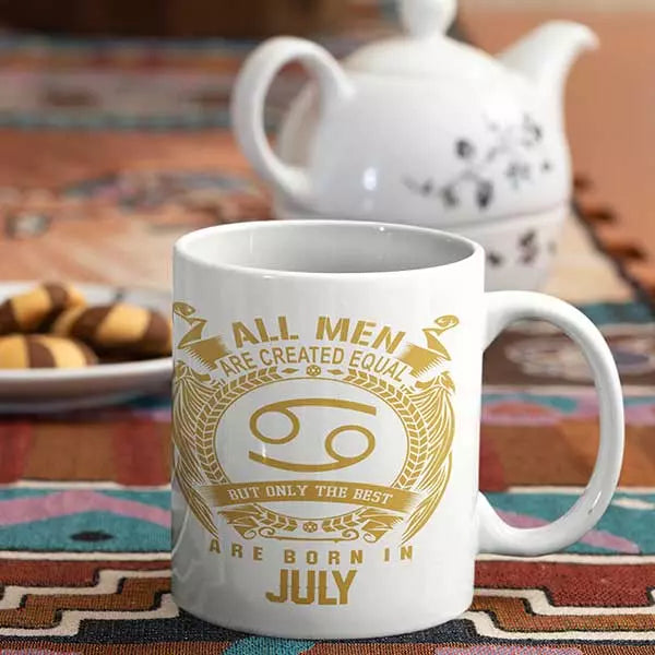 All Men are Created Equal But Only Best are Born in July - Personalised Birthday Mug