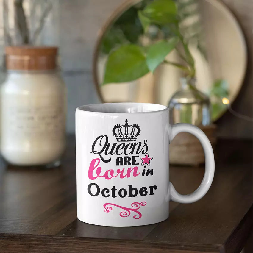 Queens are Born in (Month)' - Personalised Birthday Mug