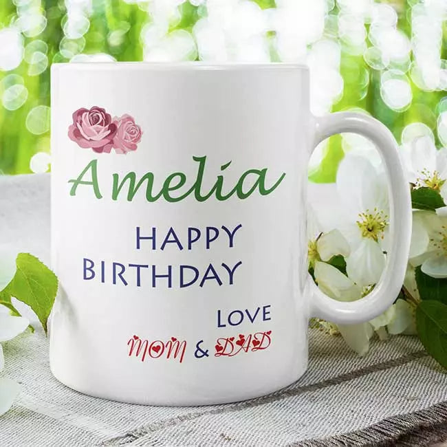 Personalised Happy Birthday Mug - Add Names