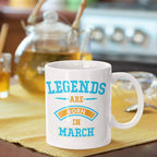 Personalised Legends Are Born in Your Month birthday mug