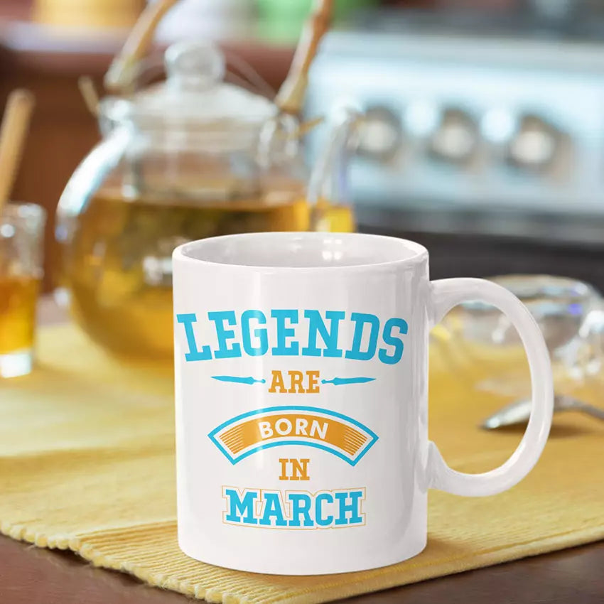 Personalised Legends are Born in (Month) Birthday Mug