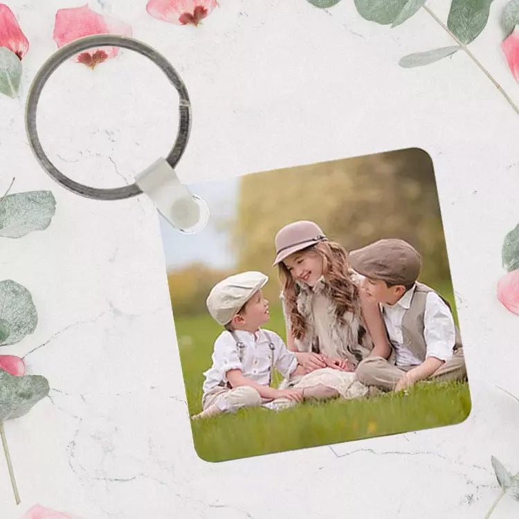 Personalised Square Photo Keyring