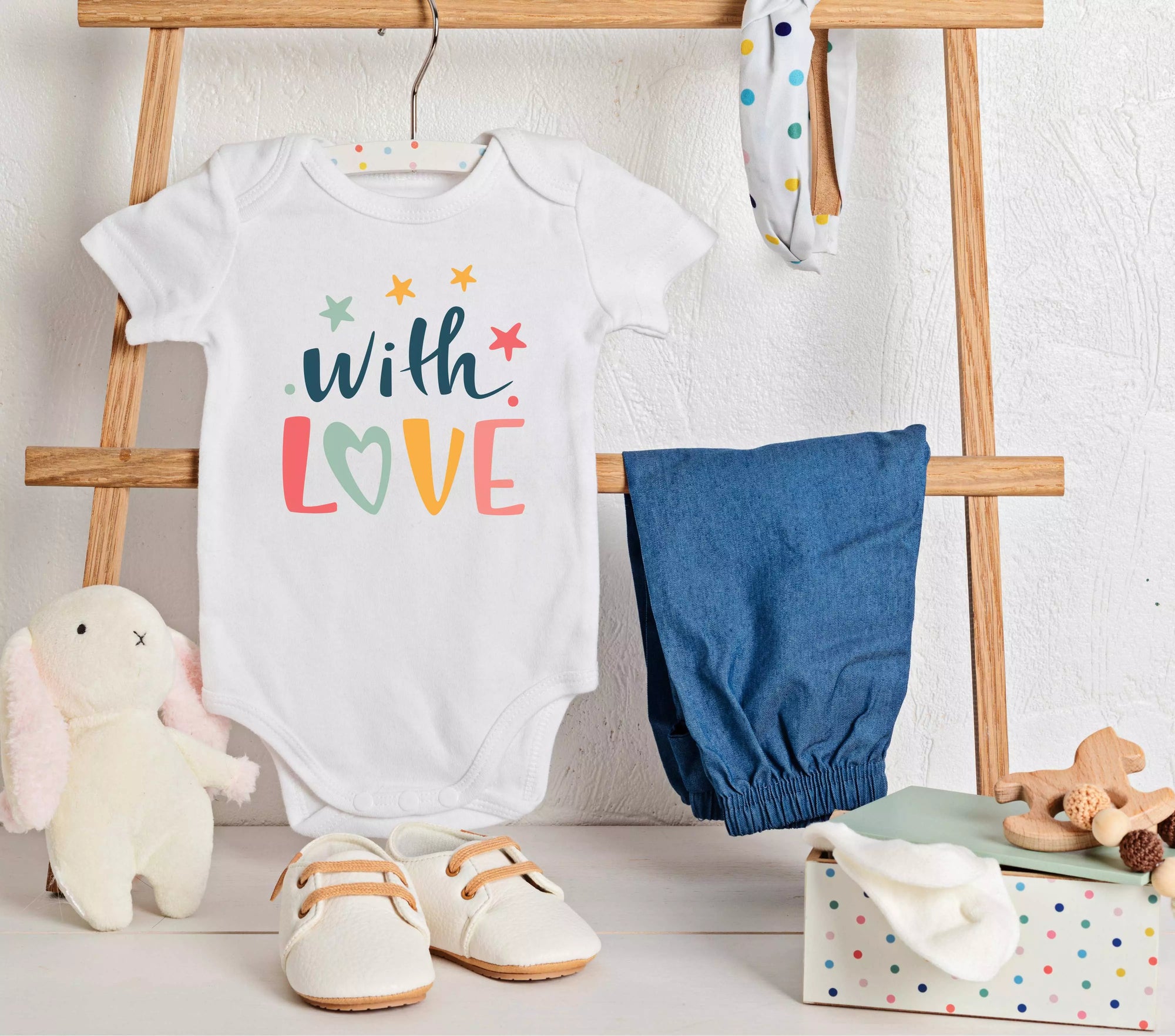 Personalised 'With Love' Babygrow