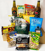 Kopparberg Premium Cider and Snacks Hamper with Personalised Christmas Card