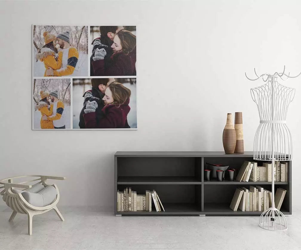 Personalised Anniversary Photo Collage | Custom Canvas Gift UK