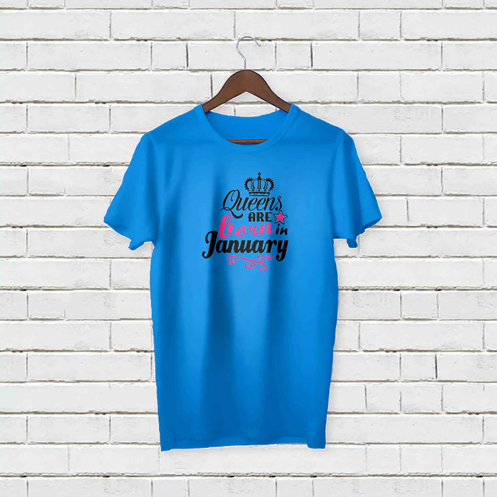 Personalised Queens are Born in January T-Shirt