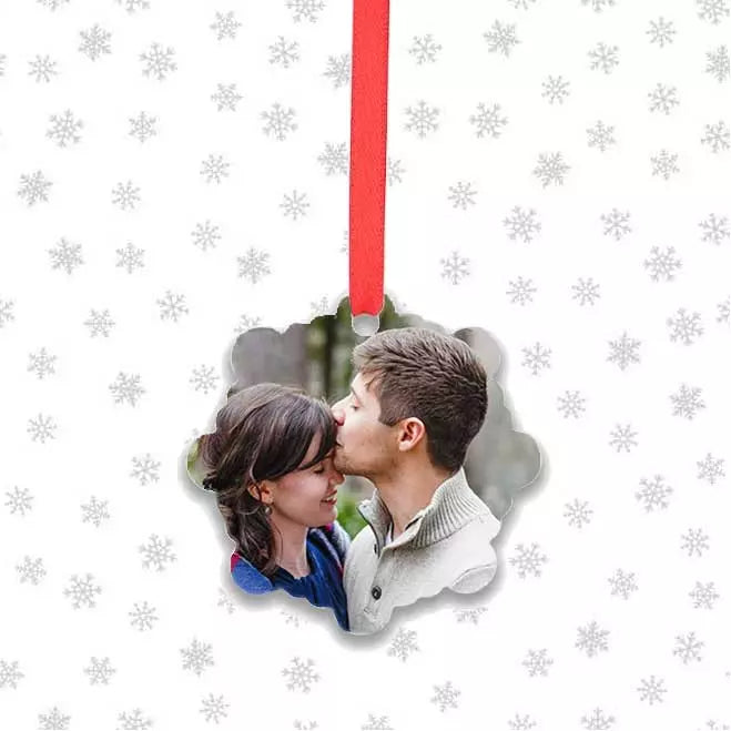 Personalised Snowflake Photo Christmas Bauble