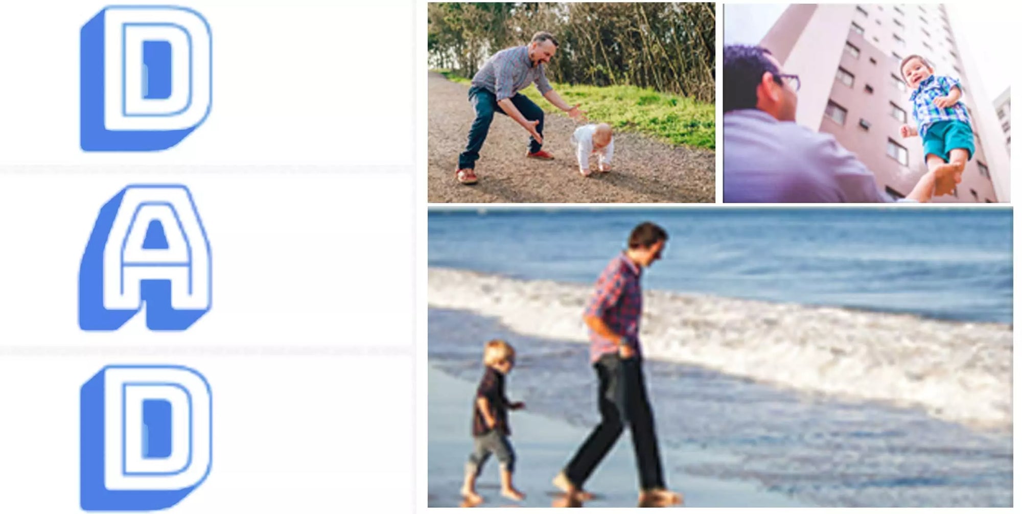 Personalised 3 Photo Collage Mug for DAD