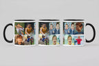 Personalised Black Coloured Inside Mug with 8 Photo Collage