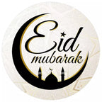 Moon Mosque Silhouette Personalised Eid Labels & Stickers
