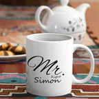 Mr Right & Mrs Always Right Personalised Couple Mugs