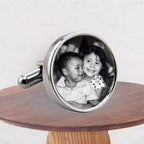 Personalised Round Photo Cufflinks with Gift Box