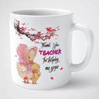 Personalised 'Thank You Teacher For Helping Me Grow' Mug - Add Name/Text