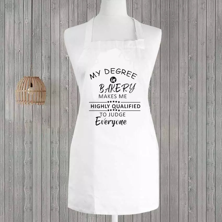 Personalised 'My Degree in Bakery' Apron - Add Name