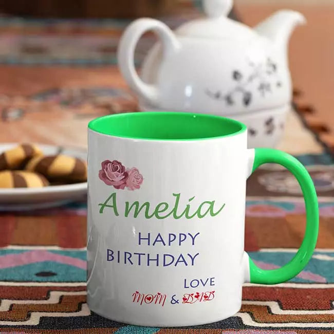 Personalised Happy Birthday Mug - Add Names
