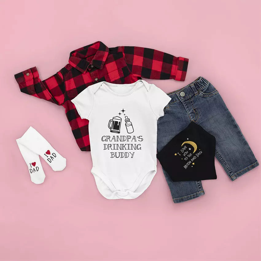 Personalised 'Grandpa's Drinking Buddy' Babygrow