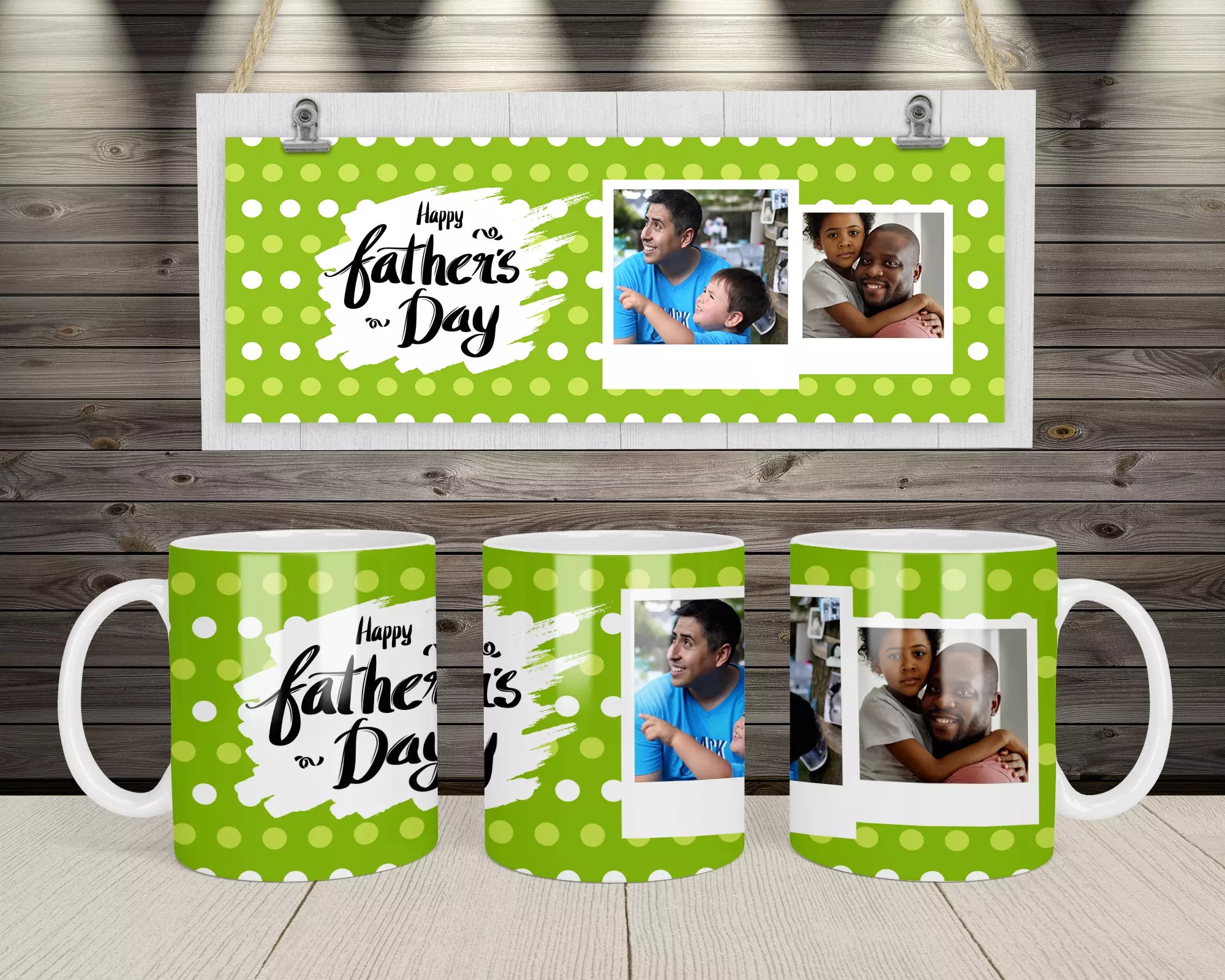 Personalised Happy Father's Day Photo Mug