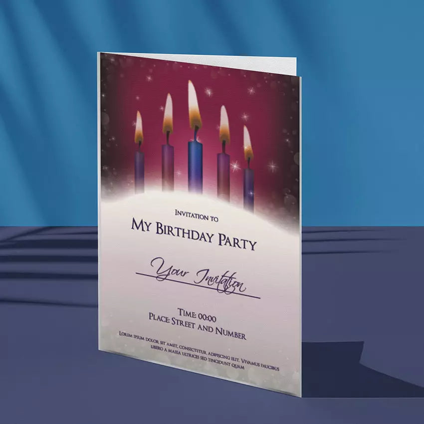 Personalised Folded Birthday Invitation Card