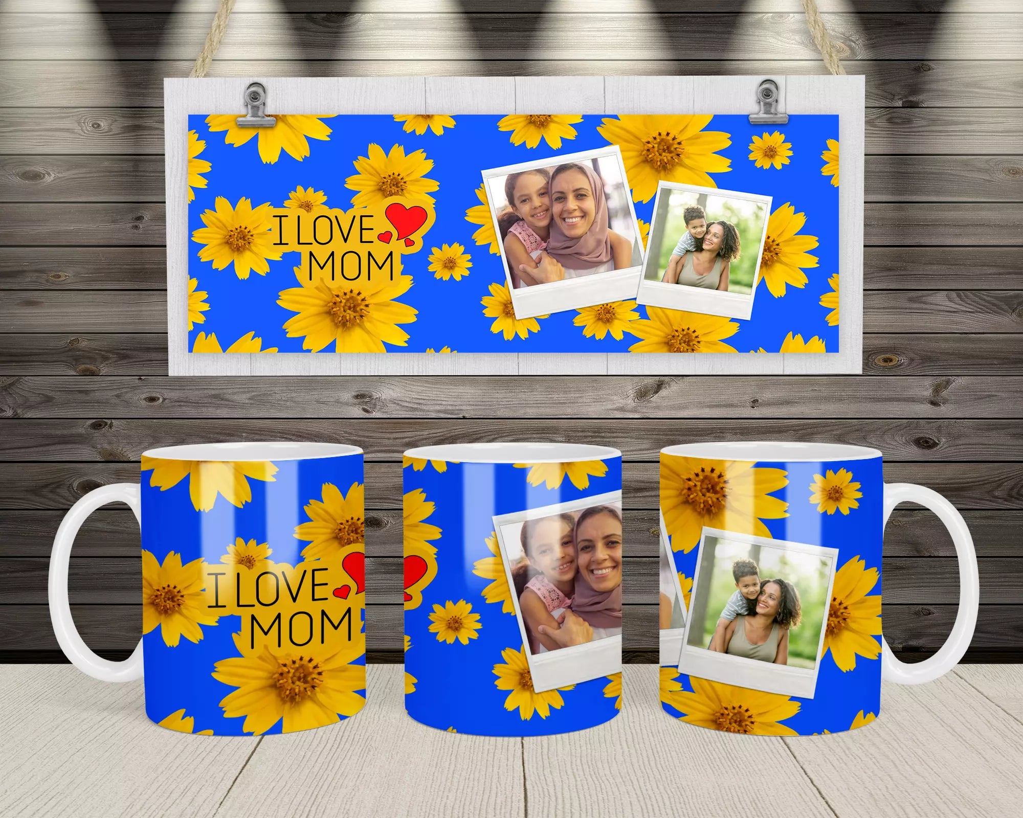 I Love Mum Personalised Photo Mug