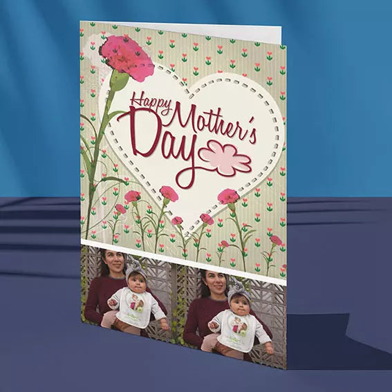 Personalised Photo Folded Card for Mother's Day