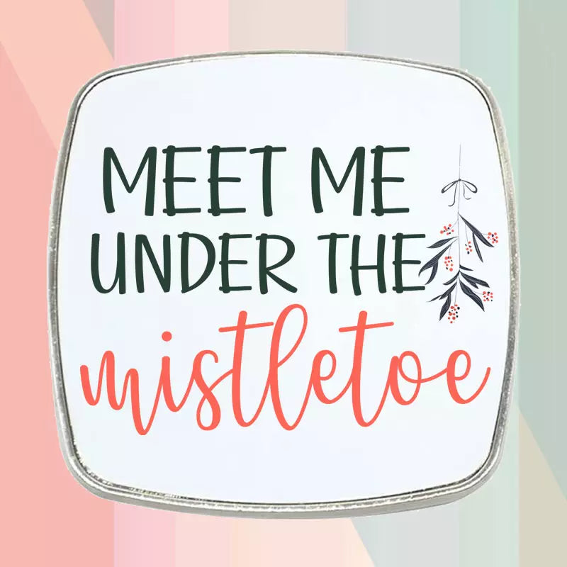 Meet Me Under The Mistletoe - Personalised Fridge Magnet