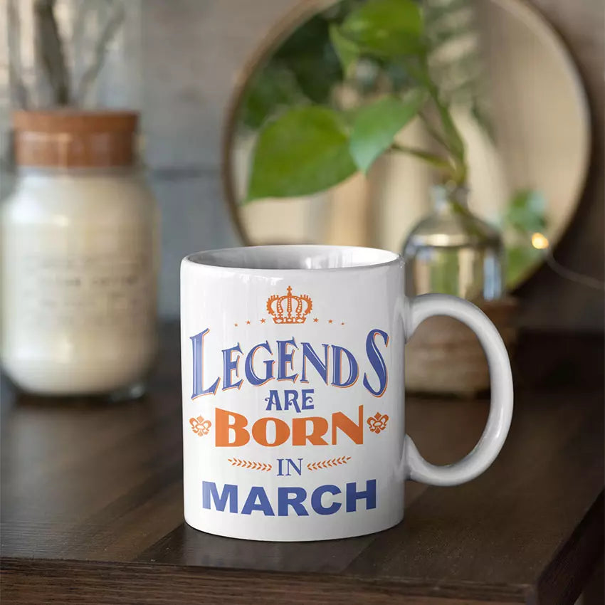 Legends are Born in (Month) - Personalised Birthday Mug
