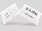 Couple Pillow Covers Gift Set - Your Side, My Side - Add Names
