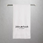Personalised Names & Date Couples Embroidered Towels