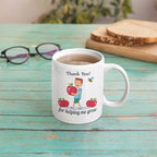 Personalised Thank You Teacher for Helping me Grow Mug