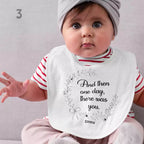 Personalised 'Mummy/Daddy's Little Prince' Baby Bib with Crumb Pocket - Add Name