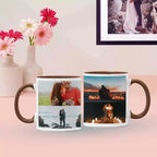 Personalised Black Coloured Inside Mug with 4 Photo Collage