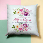 Personalised 50 Shades of Pink Garland Cushion - Add Names/Dates