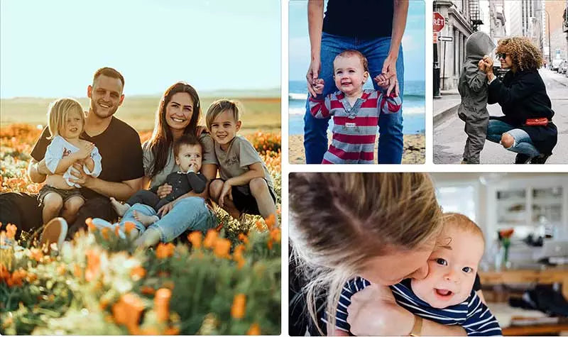 Personalised Family Photo Collage Mug Gift - 4 Photo Collage