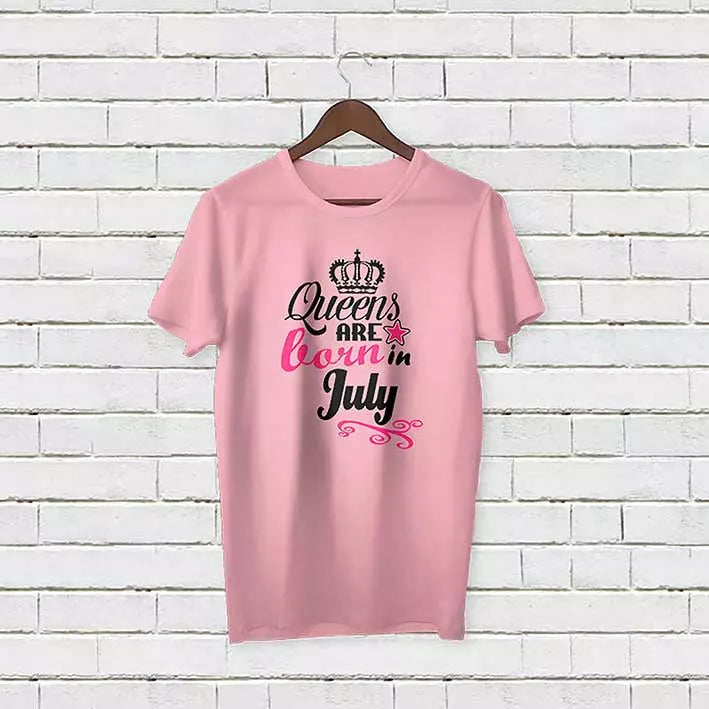 Personalised Queens are Born in July T-Shirt